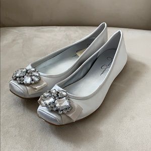 Jessica Simpson Silver Flats